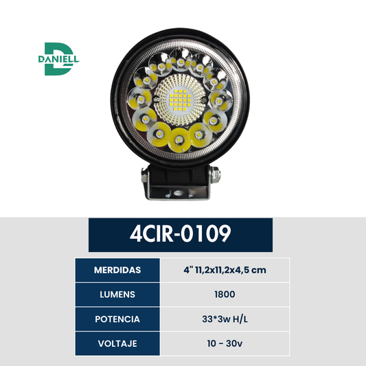 Exploradora LED Circular de Alta Densidad 14 Chips | Daniell - Potencia Uniforme