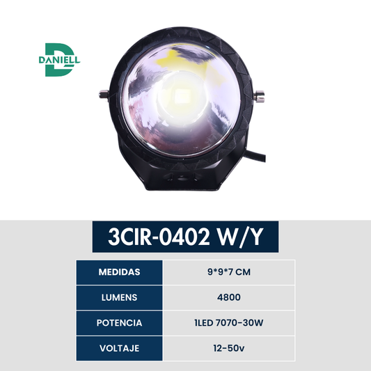 Exploradora LED Circular Bicolor 3CIR-0402 | Daniell - 12-24V | Potencia y Amplia Cobertura