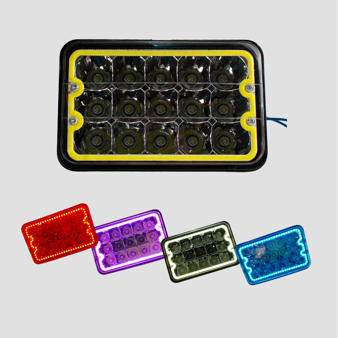 Lampara Led Daniell Rectangular 4652 5p + Ojo De Ángel Npr/kenworth